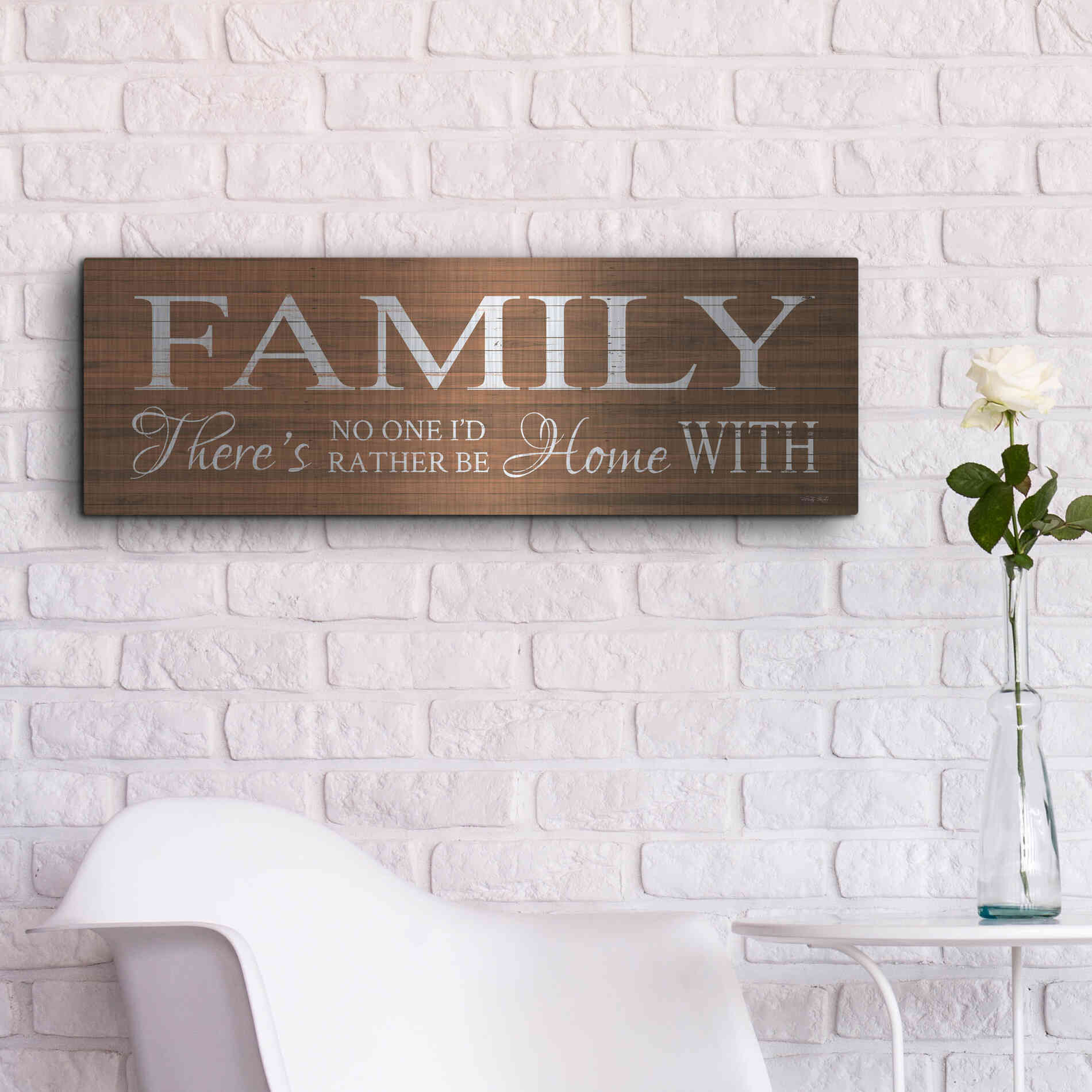 Luxe Metal Art 'Family Sign' by Cindy Jacobs, Metal Wall Art,36x12
