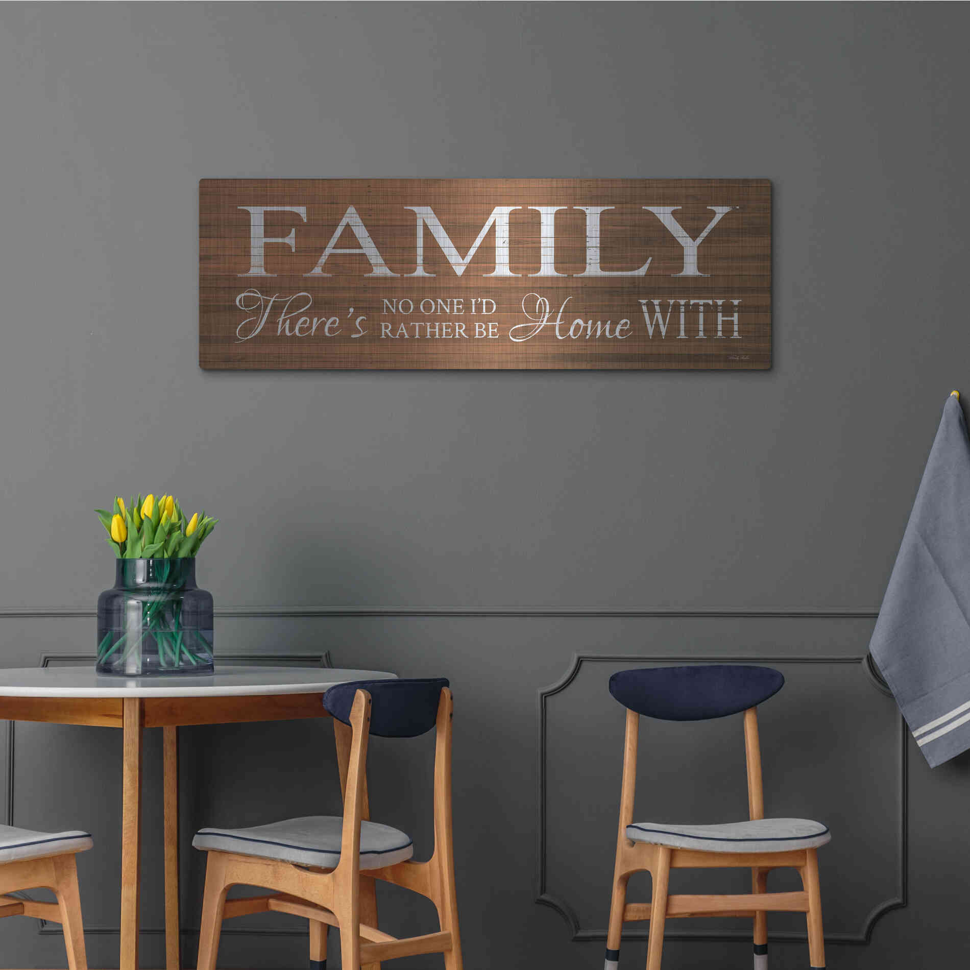 Luxe Metal Art 'Family Sign' by Cindy Jacobs, Metal Wall Art,48x16
