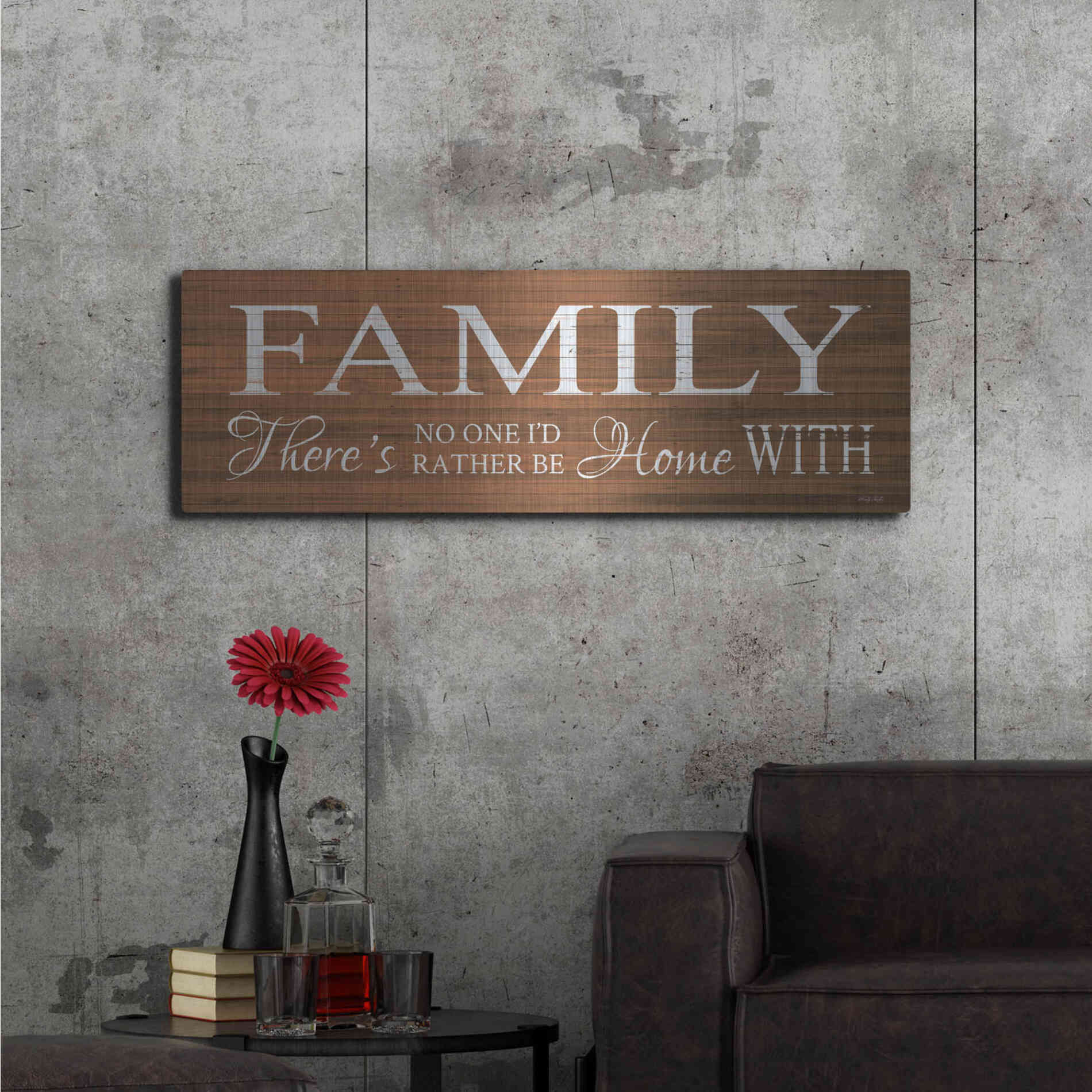 Luxe Metal Art 'Family Sign' by Cindy Jacobs, Metal Wall Art,48x16
