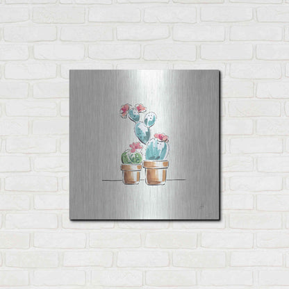 Luxe Metal Art 'Desert Bloom V' by Daphne Brissonet, Metal Wall Art,24x24