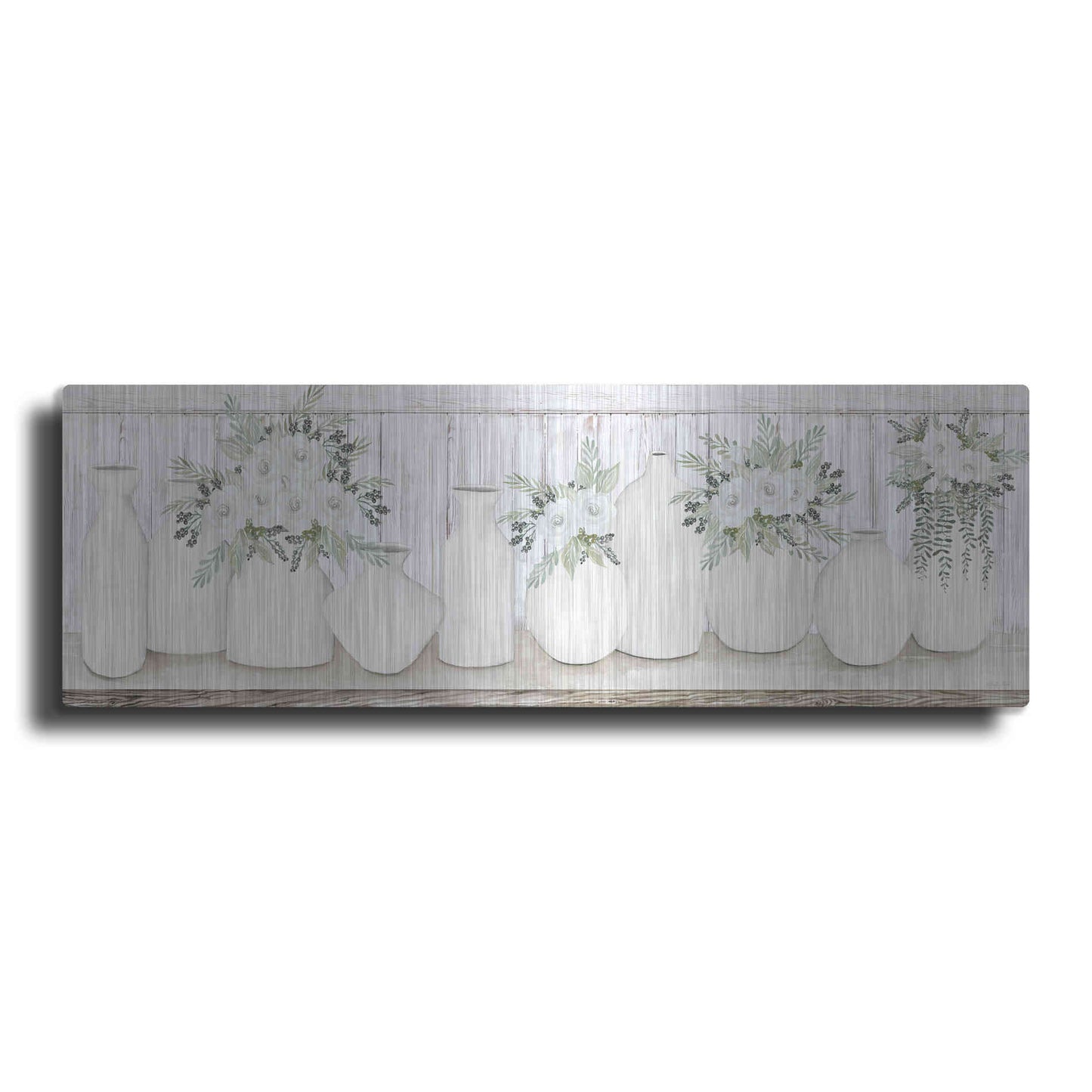 Luxe Metal Art 'White Simplicity' by Cindy Jacobs, Metal Wall Art