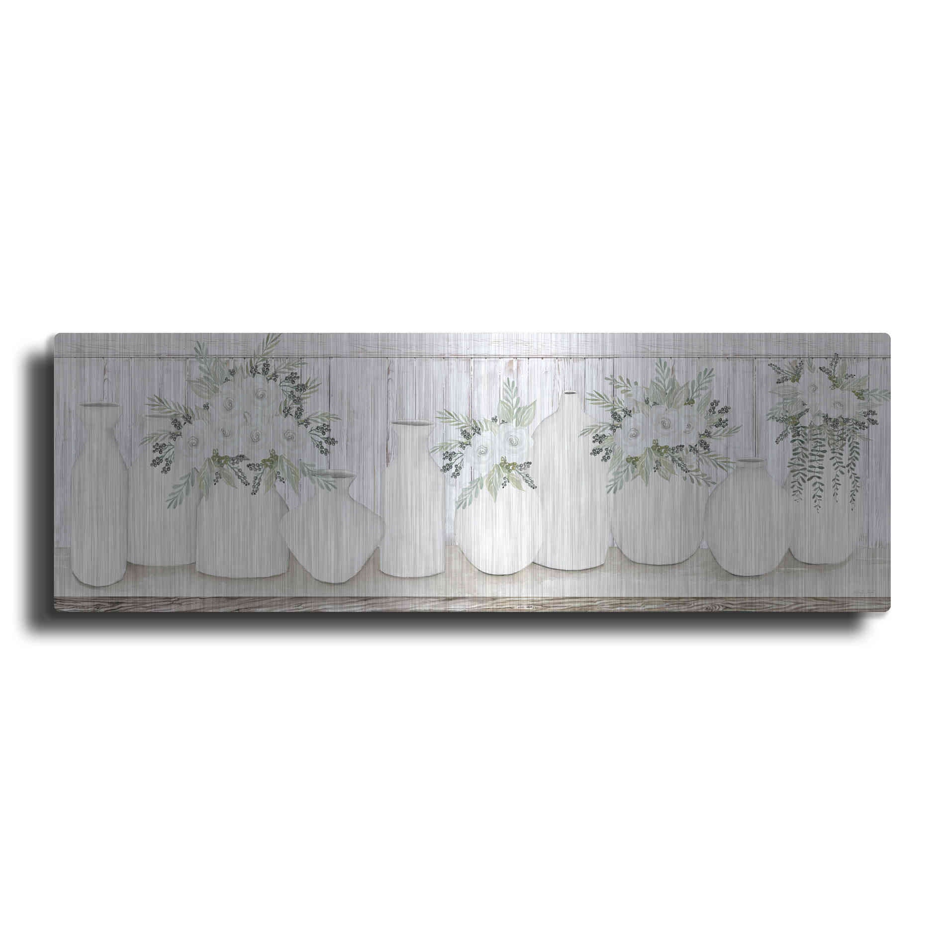 Luxe Metal Art 'White Simplicity' by Cindy Jacobs, Metal Wall Art