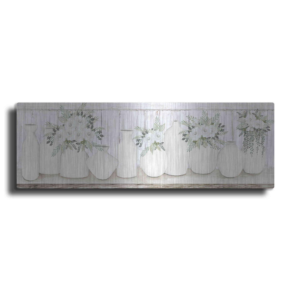 Luxe Metal Art 'White Simplicity' by Cindy Jacobs, Metal Wall Art