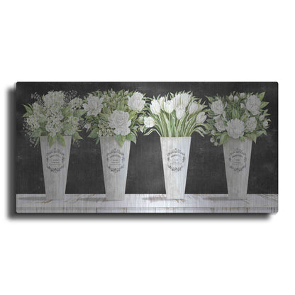 Luxe Metal Art 'White Flowers Still Life II' by Cindy Jacobs, Metal Wall Art