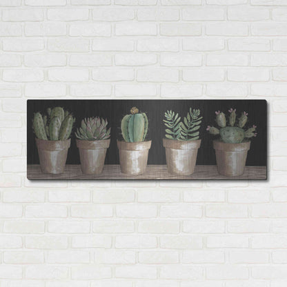 Luxe Metal Art 'Cactus Row' by Cindy Jacobs, Metal Wall Art,48x16