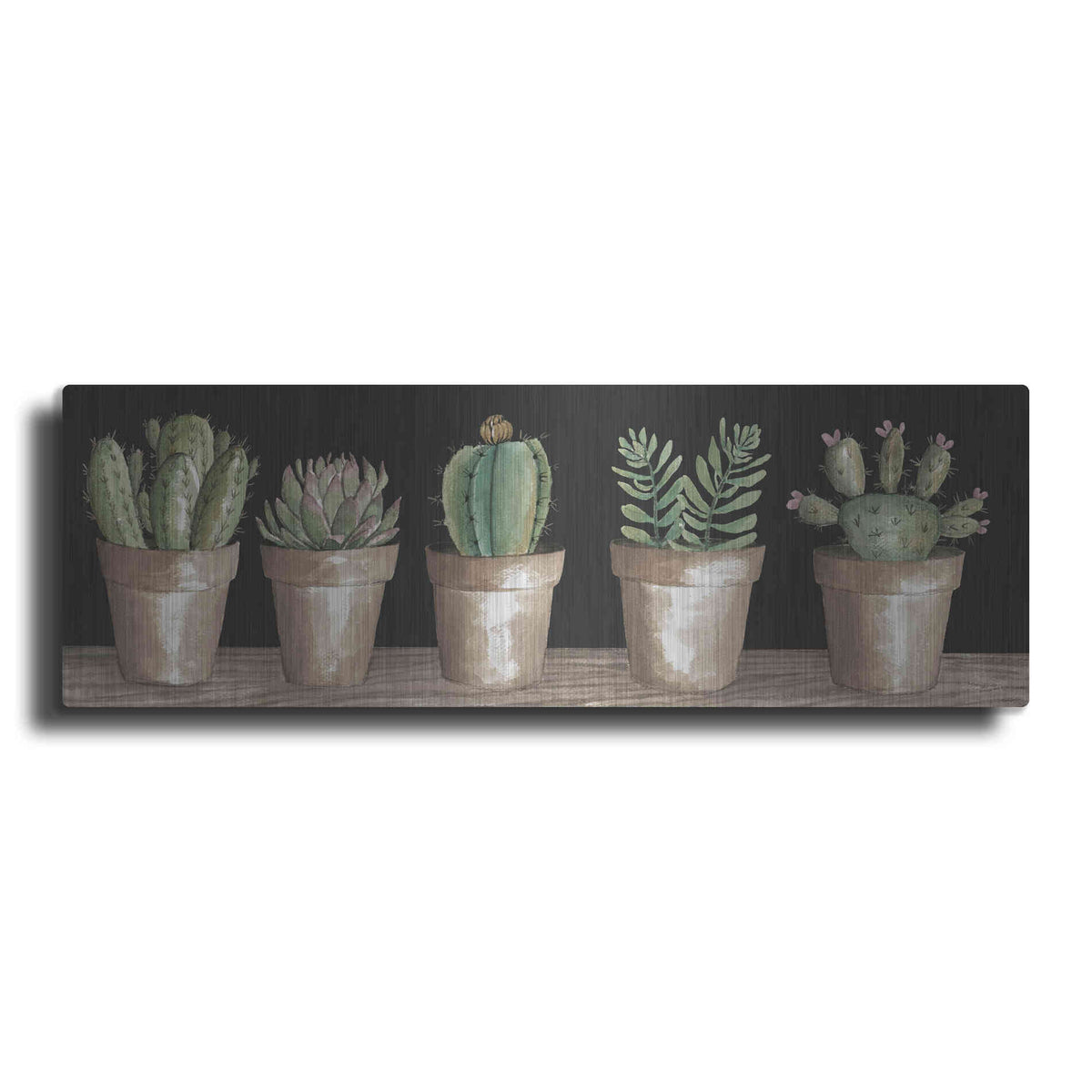 Luxe Metal Art 'Cactus Row' by Cindy Jacobs, Metal Wall Art