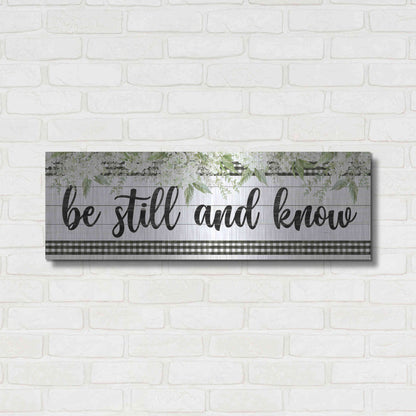 Luxe Metal Art 'Be Still & Know' by Cindy Jacobs, Metal Wall Art,36x12