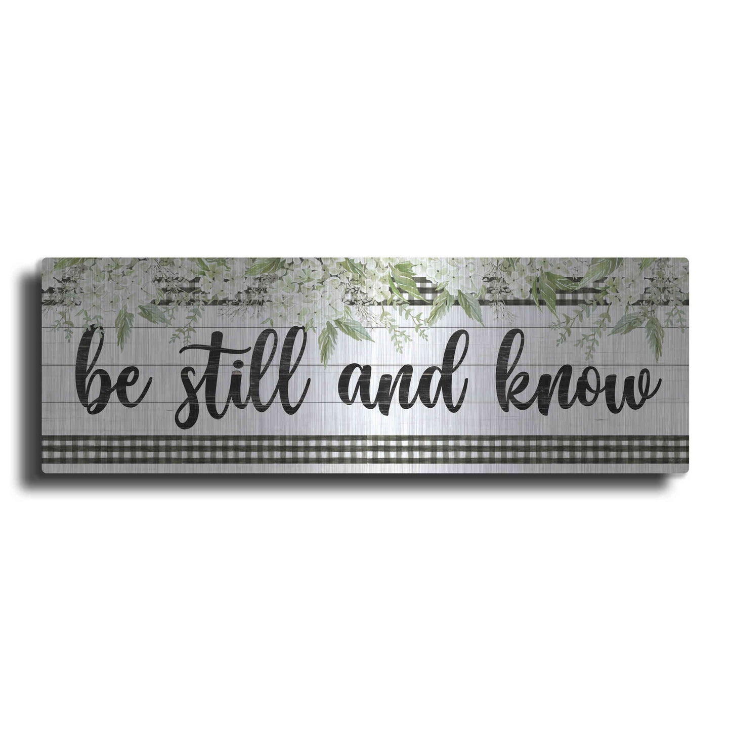 Luxe Metal Art 'Be Still & Know' by Cindy Jacobs, Metal Wall Art