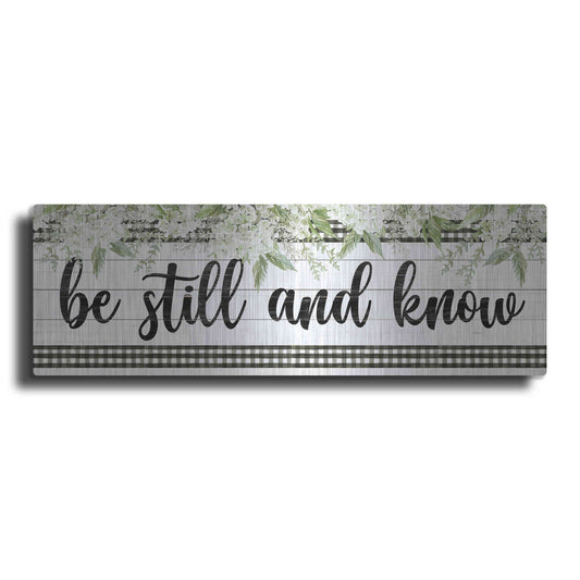 Luxe Metal Art 'Be Still & Know' by Cindy Jacobs, Metal Wall Art