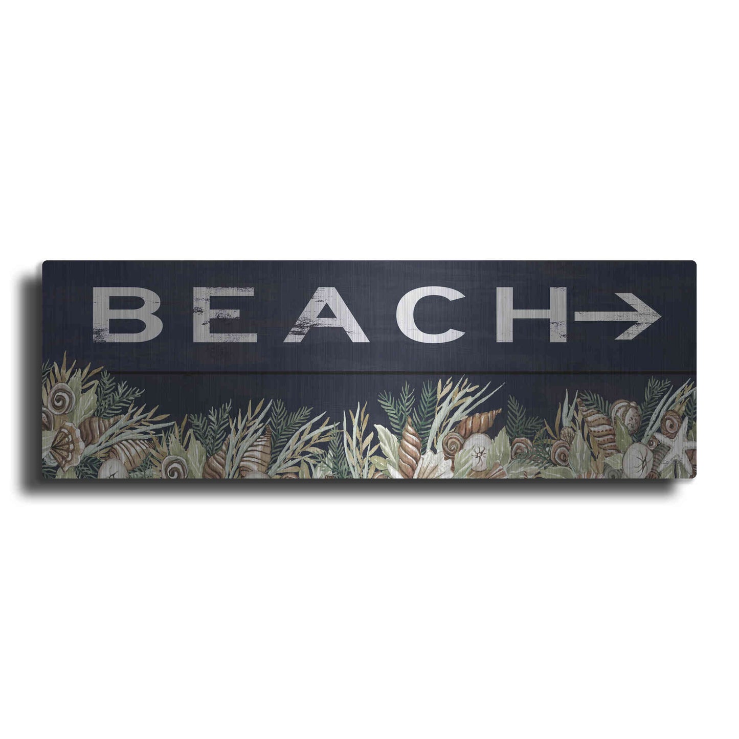 Luxe Metal Art 'Beach Sign' by Cindy Jacobs, Metal Wall Art
