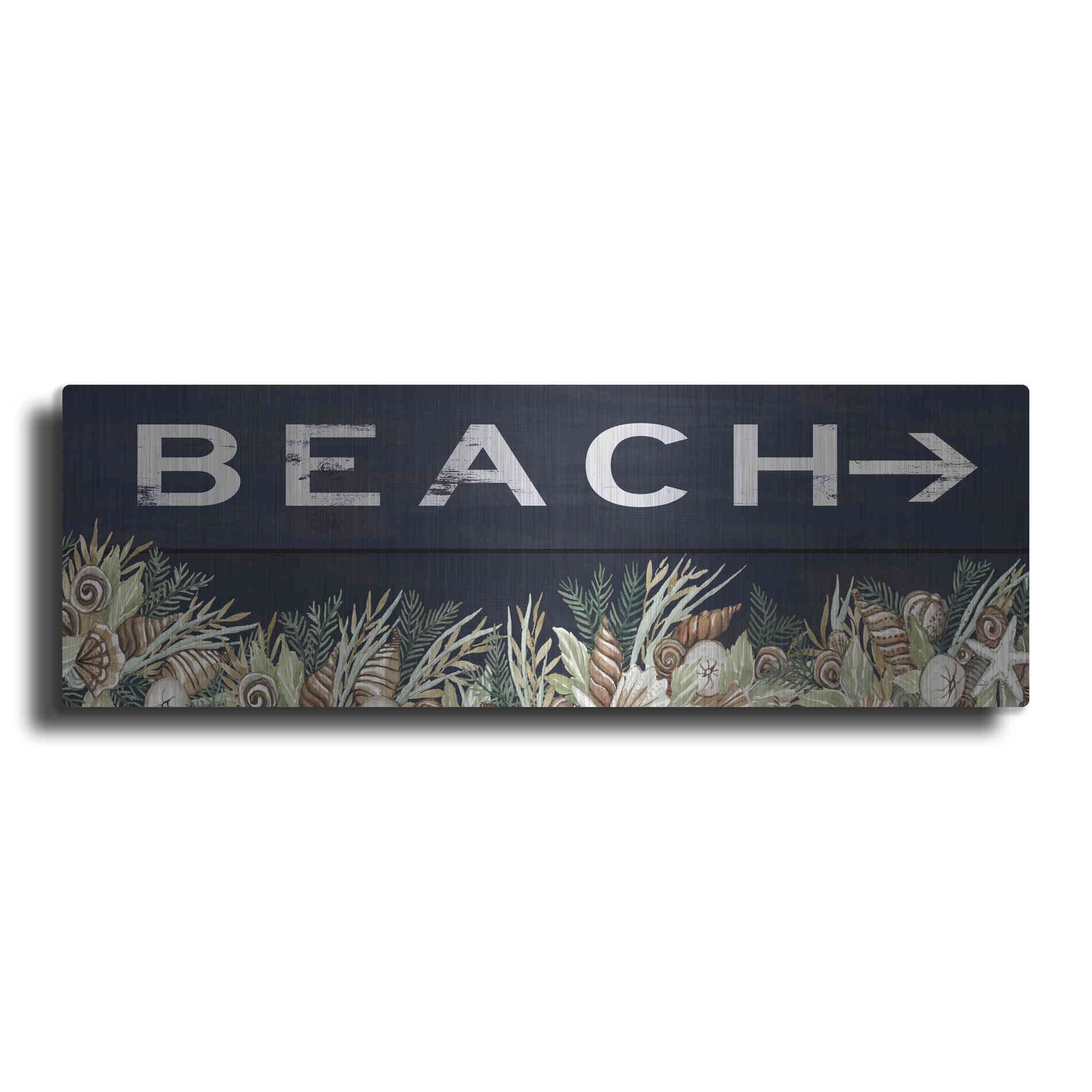 Luxe Metal Art 'Beach Sign' by Cindy Jacobs, Metal Wall Art