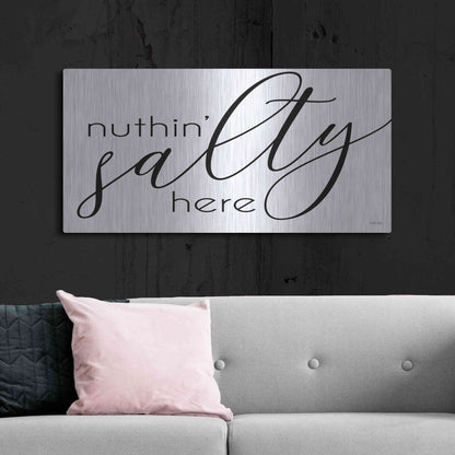 Luxe Metal Art 'Nuth'n Salty Here' by Cindy Jacobs, Metal Wall Art,48x24