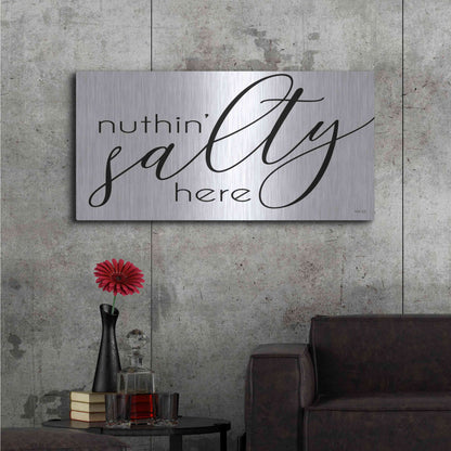 Luxe Metal Art 'Nuth'n Salty Here' by Cindy Jacobs, Metal Wall Art,48x24