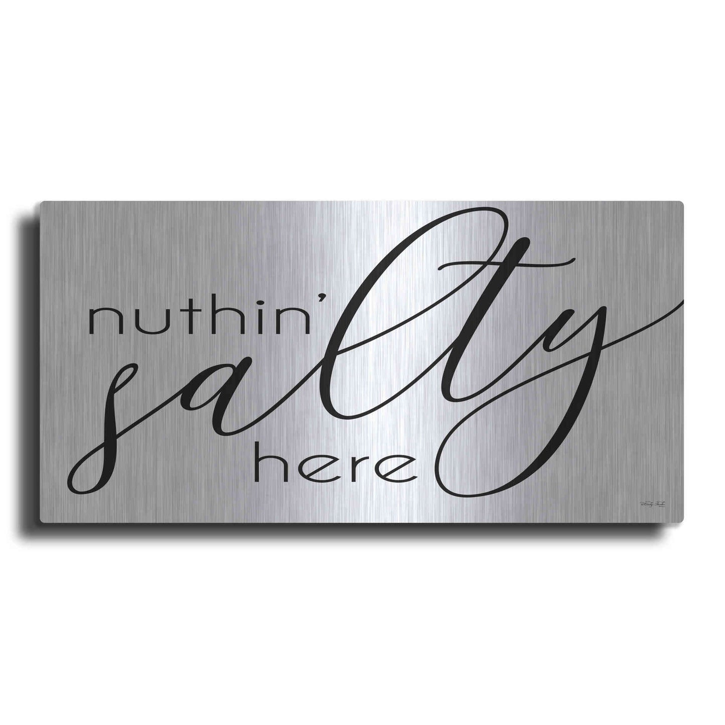 Luxe Metal Art 'Nuth'n Salty Here' by Cindy Jacobs, Metal Wall Art