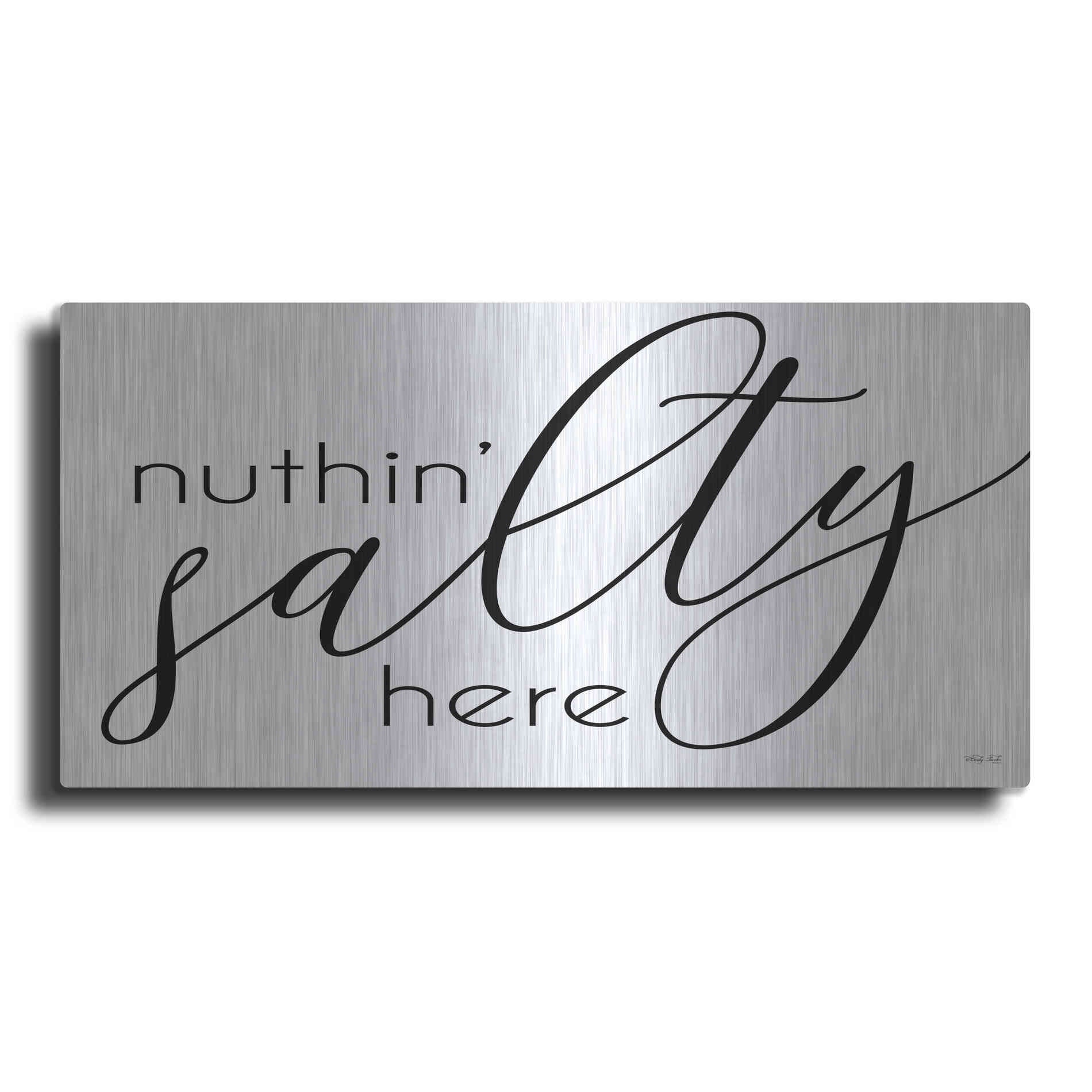 Luxe Metal Art 'Nuth'n Salty Here' by Cindy Jacobs, Metal Wall Art