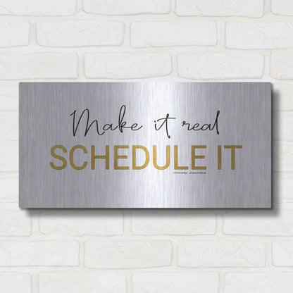 Luxe Metal Art 'Make It Real' by Cindy Jacobs, Metal Wall Art,24x12
