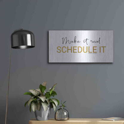 Luxe Metal Art 'Make It Real' by Cindy Jacobs, Metal Wall Art,24x12