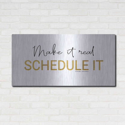 Luxe Metal Art 'Make It Real' by Cindy Jacobs, Metal Wall Art,48x24