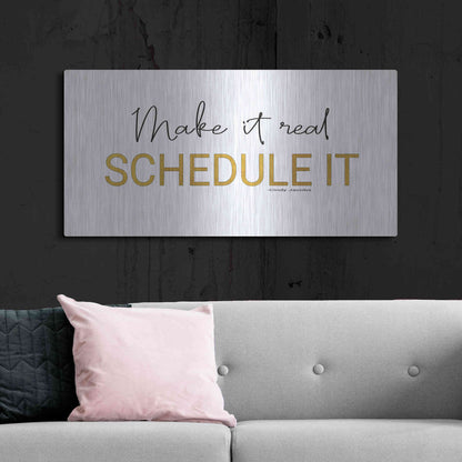 Luxe Metal Art 'Make It Real' by Cindy Jacobs, Metal Wall Art,48x24
