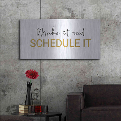 Luxe Metal Art 'Make It Real' by Cindy Jacobs, Metal Wall Art,48x24