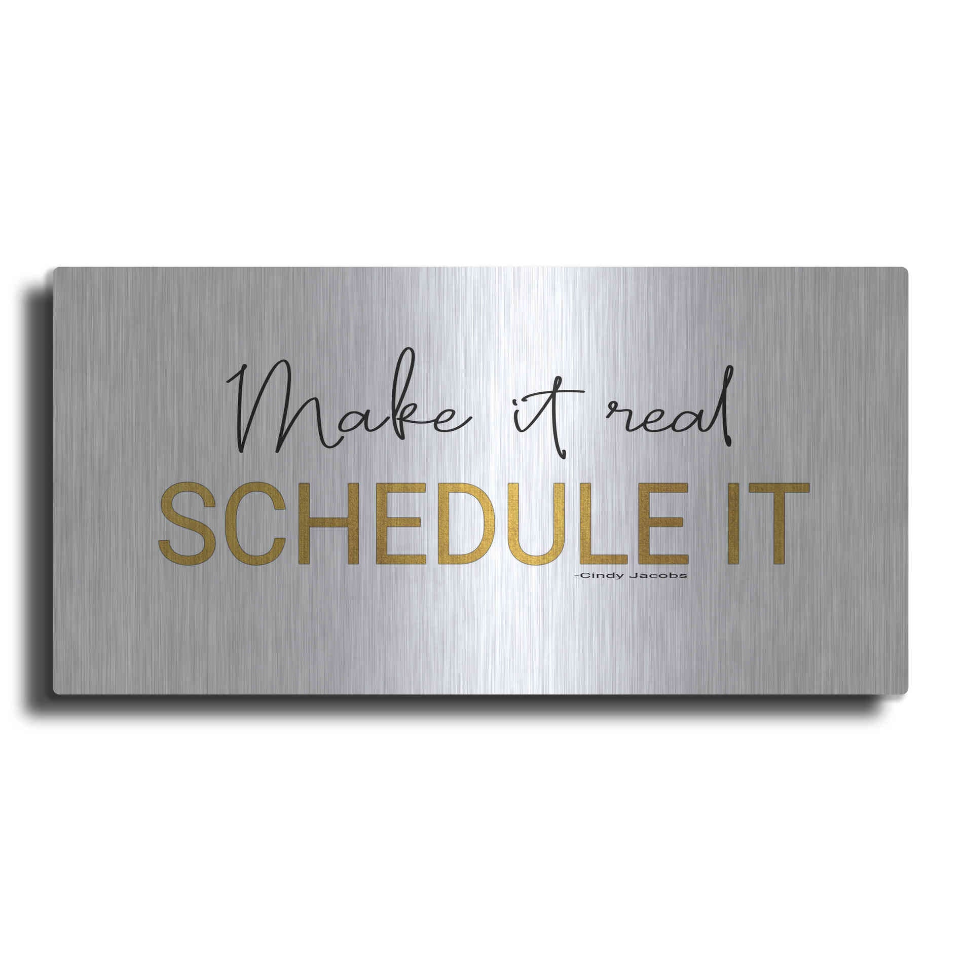 Luxe Metal Art 'Make It Real' by Cindy Jacobs, Metal Wall Art