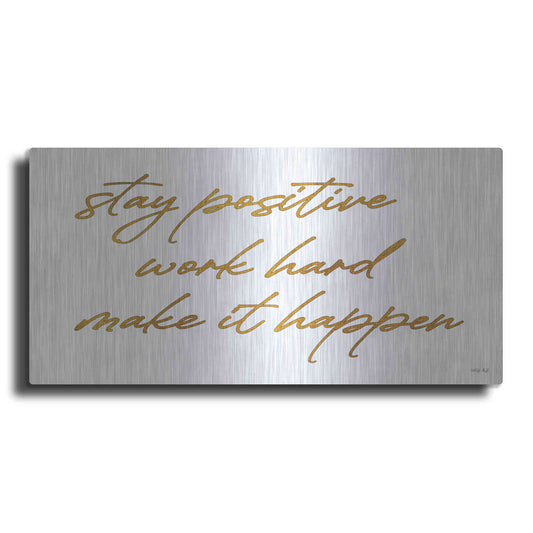 Luxe Metal Art 'Stay Positive' by Cindy Jacobs, Metal Wall Art
