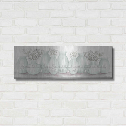 Luxe Metal Art 'Love the Lord Your God' by Cindy Jacobs, Metal Wall Art,36x12