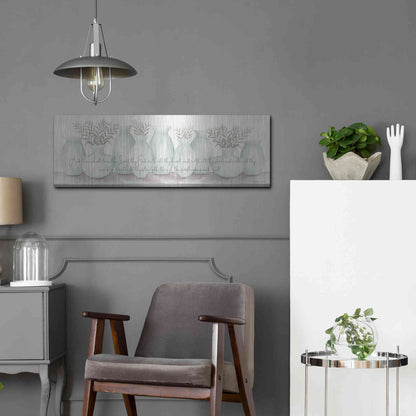 Luxe Metal Art 'Love the Lord Your God' by Cindy Jacobs, Metal Wall Art,36x12