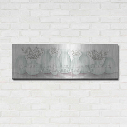 Luxe Metal Art 'Love the Lord Your God' by Cindy Jacobs, Metal Wall Art,48x16