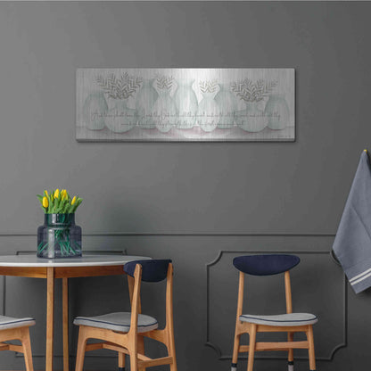 Luxe Metal Art 'Love the Lord Your God' by Cindy Jacobs, Metal Wall Art,48x16