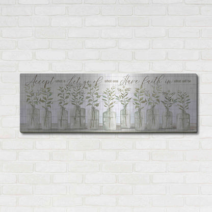 Luxe Metal Art 'Accept What Is' by Cindy Jacobs, Metal Wall Art,48x16