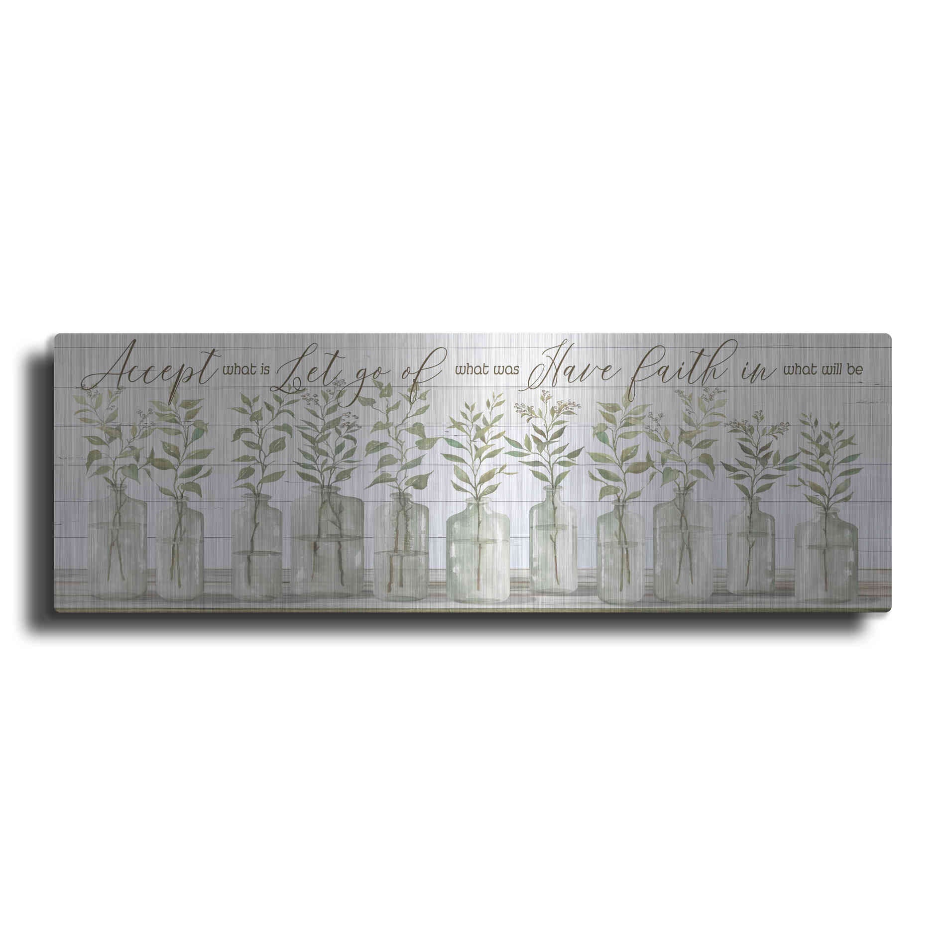 Luxe Metal Art 'Accept What Is' by Cindy Jacobs, Metal Wall Art