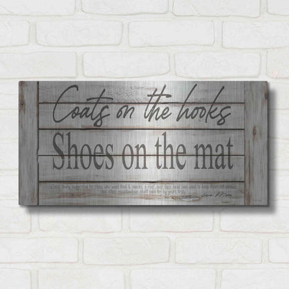 Luxe Metal Art 'Mud Room Rules' by Cindy Jacobs, Metal Wall Art,24x12