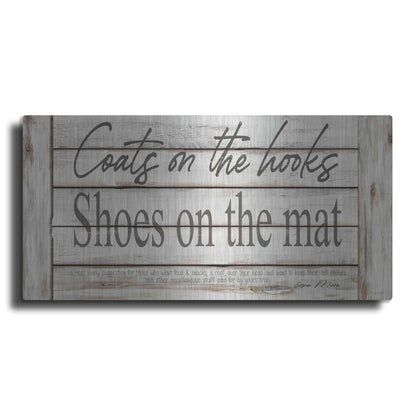 Luxe Metal Art 'Mud Room Rules' by Cindy Jacobs, Metal Wall Art
