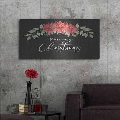 Luxe Metal Art 'Merry Christmas Simply' by Cindy Jacobs, Metal Wall Art,48x24