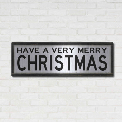 Luxe Metal Art 'Have a Very Merry Christmas' by Cindy Jacobs, Metal Wall Art,48x16