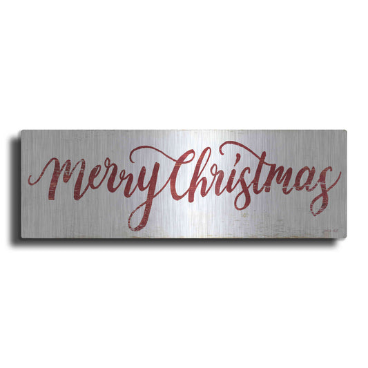 Luxe Metal Art 'Merry Christmas Cursive' by Cindy Jacobs, Metal Wall Art