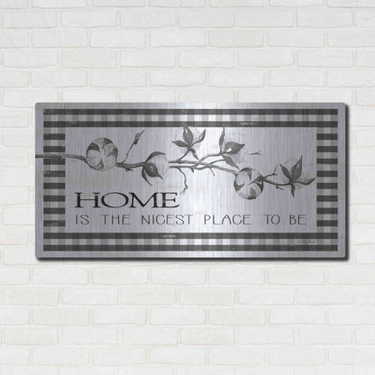 Luxe Metal Art 'Home Plaid' by Cindy Jacobs, Metal Wall Art,48x24