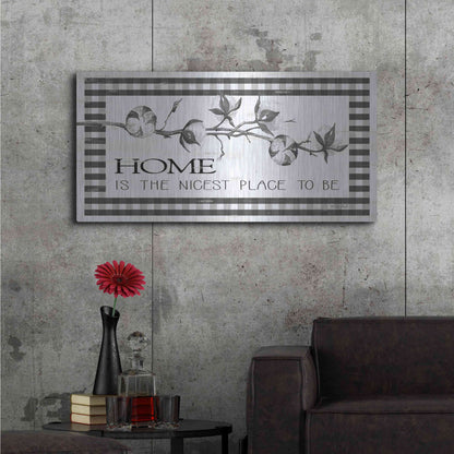 Luxe Metal Art 'Home Plaid' by Cindy Jacobs, Metal Wall Art,48x24