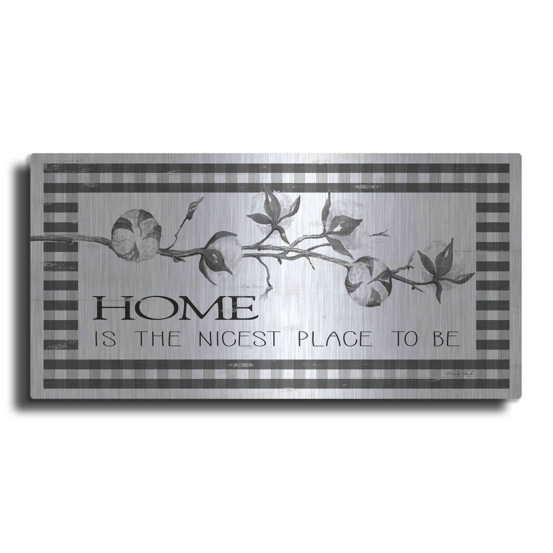 Luxe Metal Art 'Home Plaid' by Cindy Jacobs, Metal Wall Art
