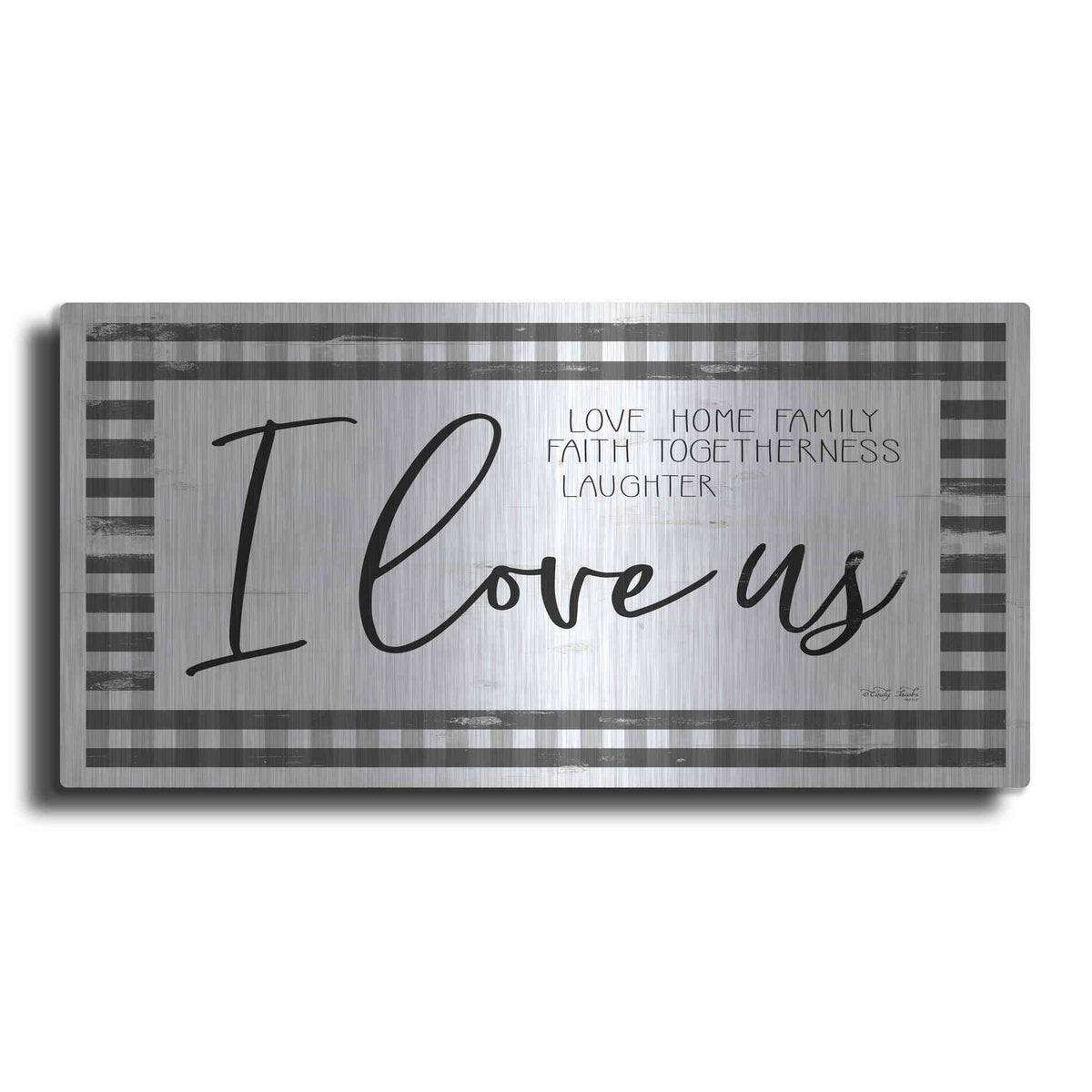 Luxe Metal Art 'I Love Us' by Cindy Jacobs, Metal Wall Art