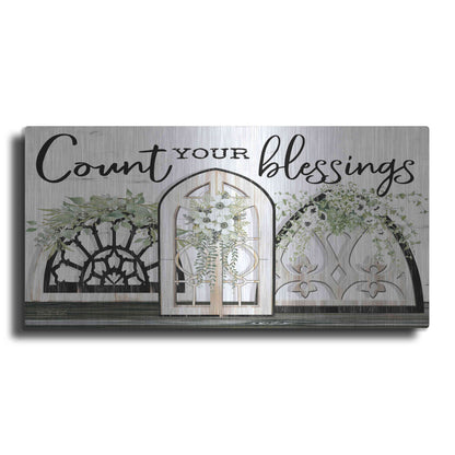 Luxe Metal Art 'Count Your Blessings' by Cindy Jacobs, Metal Wall Art