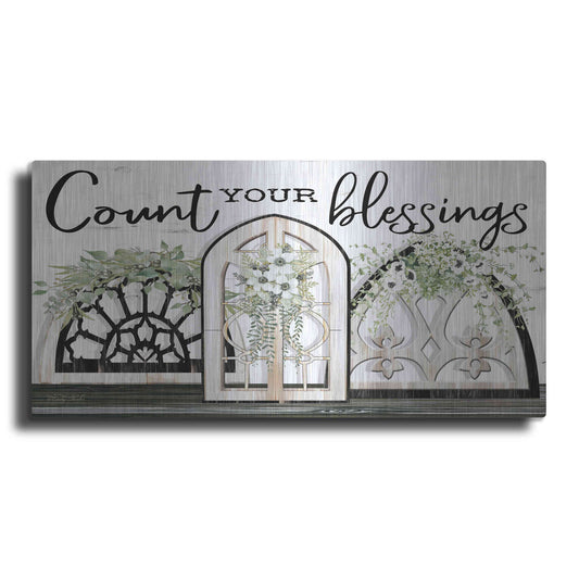 Luxe Metal Art 'Count Your Blessings' by Cindy Jacobs, Metal Wall Art