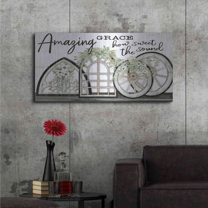 Luxe Metal Art 'Amazing Grace' by Cindy Jacobs, Metal Wall Art,48x24