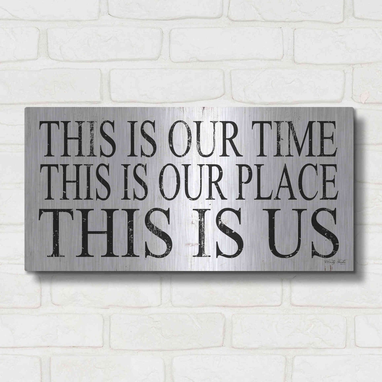 Luxe Metal Art 'This is Our..' by Cindy Jacobs, Metal Wall Art,24x12