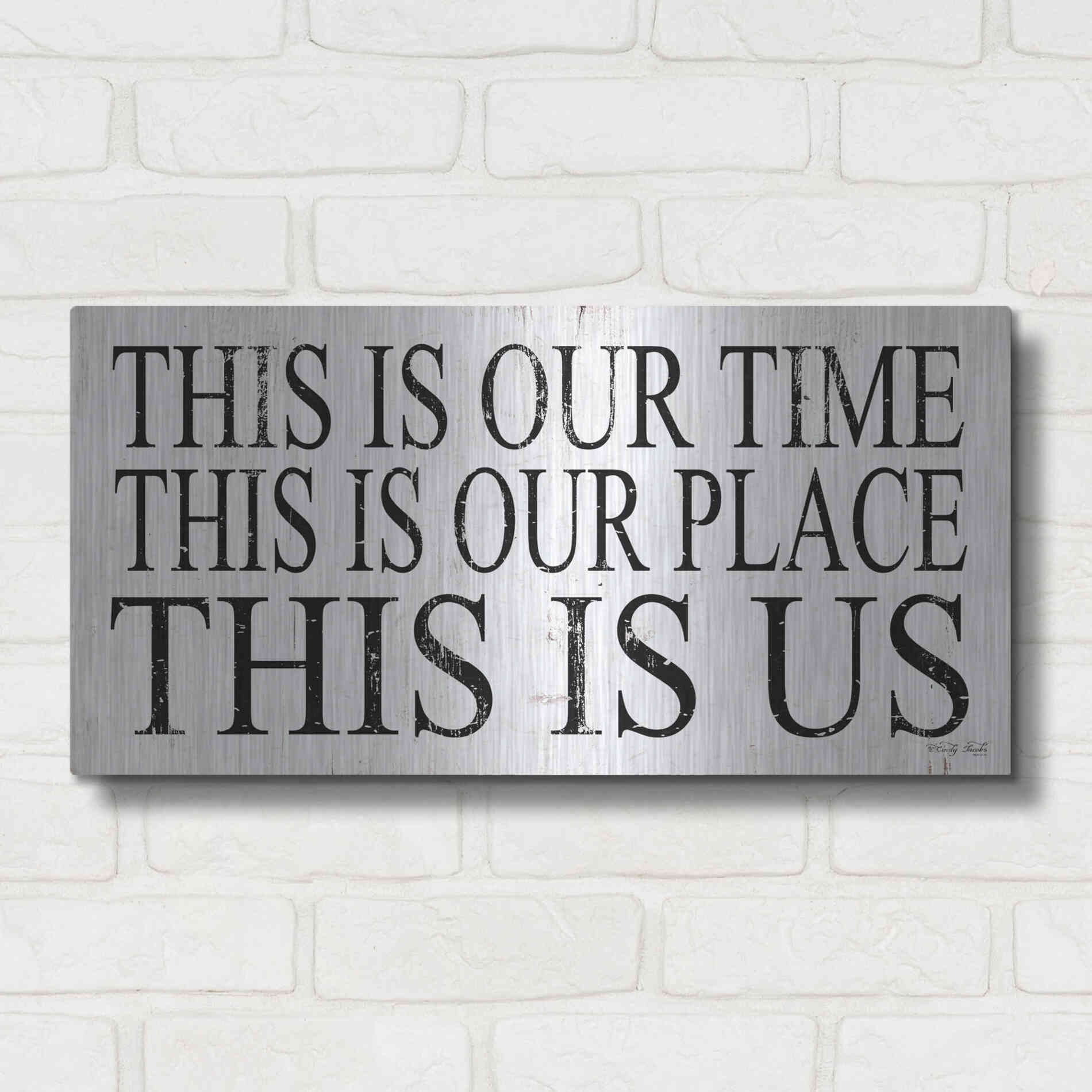 Luxe Metal Art 'This is Our..' by Cindy Jacobs, Metal Wall Art,24x12