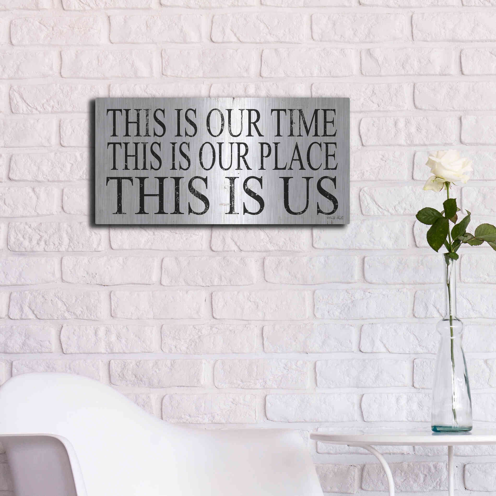 Luxe Metal Art 'This is Our..' by Cindy Jacobs, Metal Wall Art,24x12