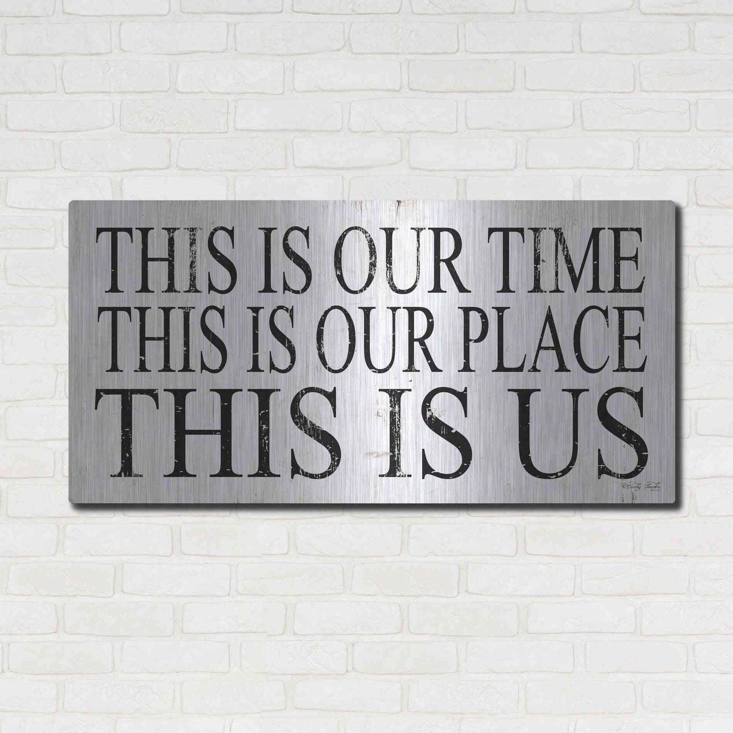 Luxe Metal Art 'This is Our..' by Cindy Jacobs, Metal Wall Art,48x24