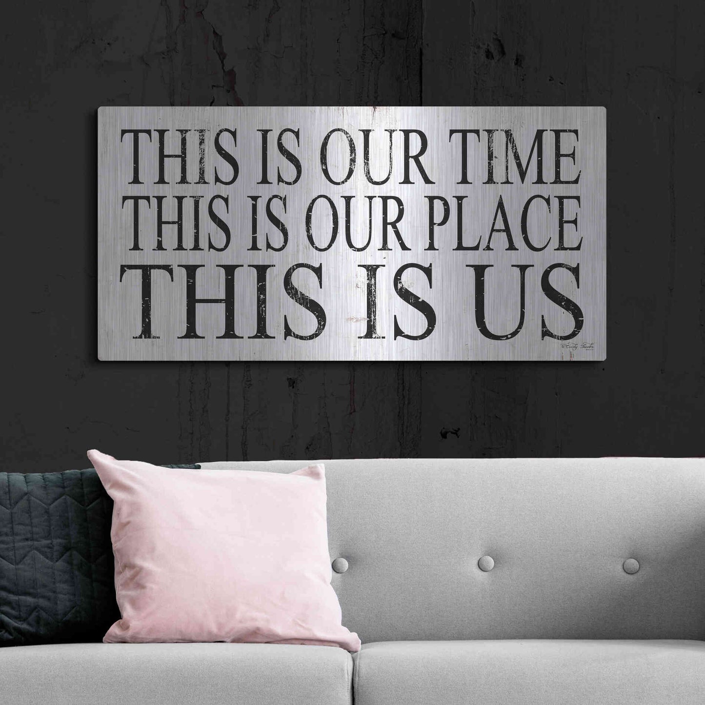 Luxe Metal Art 'This is Our..' by Cindy Jacobs, Metal Wall Art,48x24