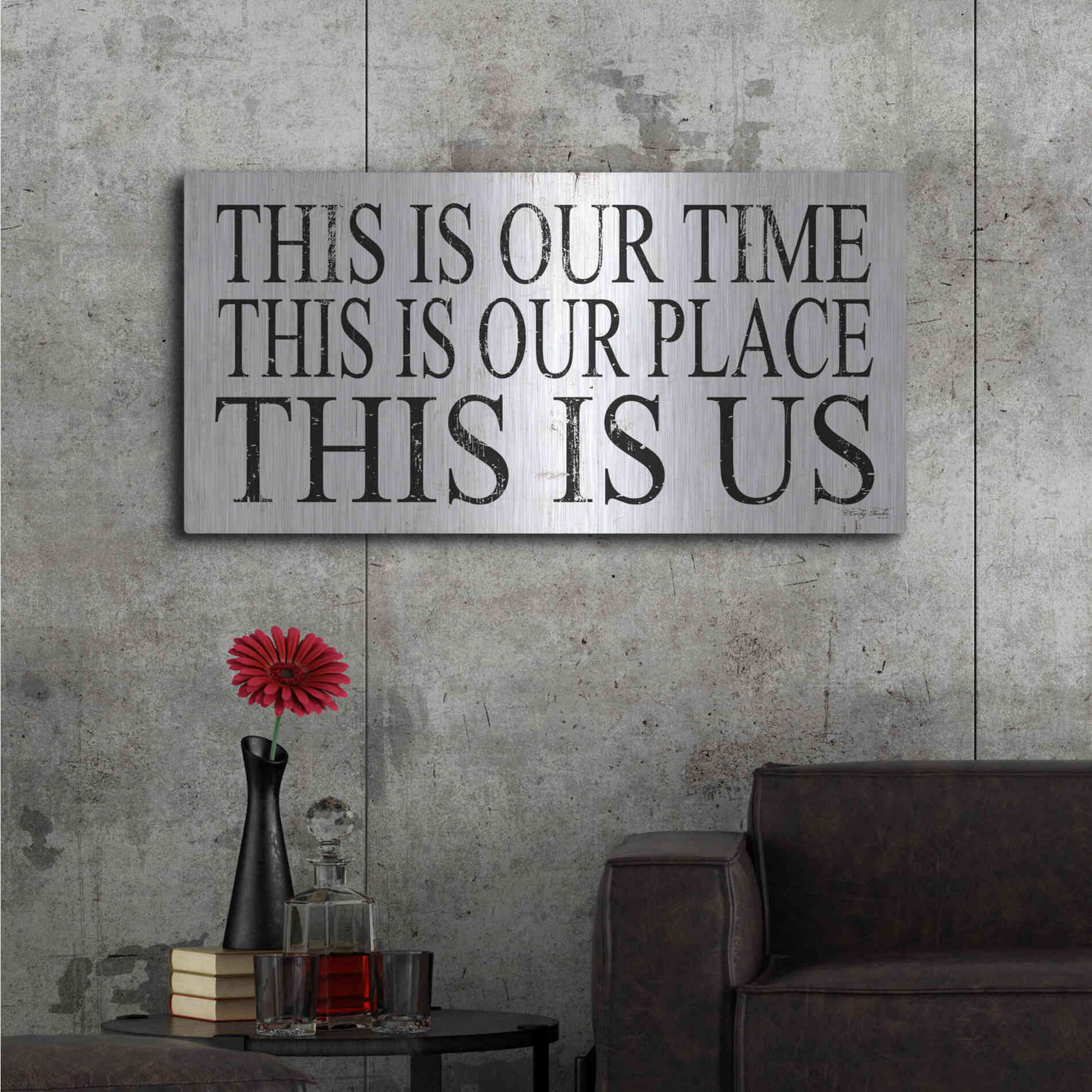 Luxe Metal Art 'This is Our..' by Cindy Jacobs, Metal Wall Art,48x24